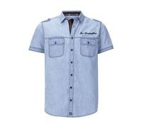 Jeanshemd JAN VANDERSTORM "Jeanshemd LORENSIUS", Herren, Gr. XXL, blau (hellblau), casual, comfort fit normal, Kurzarm, Hemden (45816840-XXL) hellblau