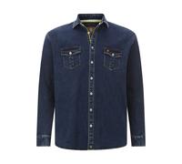 Jan Vanderstorm Jeanshemd Herren Comfort Fit Baumwolle blau, L