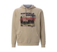 Jan Vanderstorm Comfort Fit Kapuzen Sweatshirt beige, Bedruckt