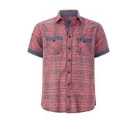 Jan Vanderstorm Comfort Fit Leinenhemd rot, Kariert