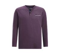 Jan Vanderstorm Comfort Fit Longsleeve lila, Einfarbig