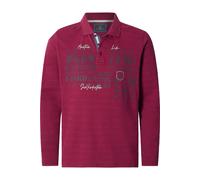 Langarm-Poloshirt JAN VANDERSTORM "Langarm-Poloshirt MAKSE", Herren, Gr. 6XL, rot (dunkelrot), Obermaterial: 100% Baumwolle CO., Shirts (52785604-6XL) dunkelrot