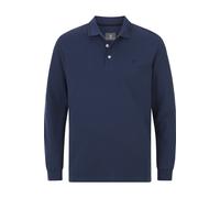 Jan Vanderstorm Comfort Fit Longsleeve Poloshirt royalblau, Einfarbig