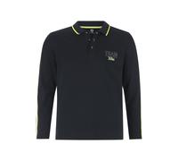 Jan Vanderstorm Langarm-Poloshirt Herren schwarz, XXXXL