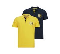 Poloshirt JAN VANDERSTORM "Doppelpack GLENN" Gr. XL, bunt (gelb dunkelblau) Herren Shirts (90947068-XL) gelb dunkelblau