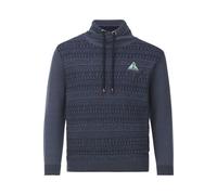 Rundhalspullover JAN VANDERSTORM "Pullover AKSELGREN", Herren, Gr. 7XL, blau (dunkelblau gemustert), Obermaterial: 100% Baumwolle CO., Pullover Rundhalspullover (96465116-7XL) dunkelblau gemustert