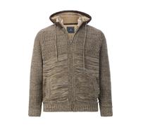 Strickjacke JAN VANDERSTORM "Outdoor Strickjacke INGLAND", Herren, Gr. L, braun (braun melange), Obermaterial: 70% Polyacryl PAN. 30% Wolle mw., Strickjacken Strickjacke (71290306-L) braun melange