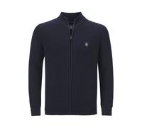 Strickjacke JAN VANDERSTORM "Strickjacke NORANDER", Herren, Gr. 5XL, blau (dunkelblau), unifarben, casual, normal, Strickjacken, mit Reißverschluss (50999620-5XL) dunkelblau