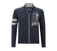 Jan Vanderstorm Comfort Fit Strickjacke dunkelblau, Gemustert