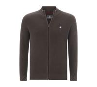 Strickjacke JAN VANDERSTORM "Strickjacke NORANDER", Herren, Gr. 4XL, braun, Obermaterial: 100% Baumwolle CO., unifarben, casual, normal, Strickjacken (20416350-4XL) braun