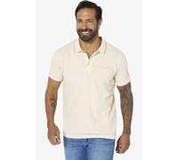 Jan Vanderstorm Comfort Fit Strickpolo weiss, Gestreift