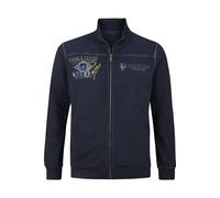Jan Vanderstorm Comfort Fit Sweatjacke dunkelblau, Bedruckt