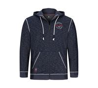 Jan Vanderstorm Comfort Fit Sweatjacke dunkelblau, Einfarbig