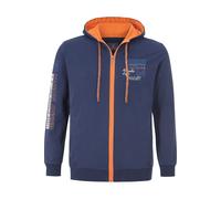 Kapuzensweatjacke JAN VANDERSTORM "Sweatjacke RODERICH" Gr. 5XL, blau (dunkelblau) Herren Sweatjacken (50984040-5XL) dunkelblau