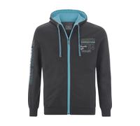 Kapuzensweatjacke JAN VANDERSTORM "Sweatjacke RODERICH", Herren, Gr. 7XL, grau (dunkelgrau), Obermaterial: 100% Baumwolle CO., casual, normal, ohne Ausschnitt, Sweatjacken, aus atmungsaktiver Baumwoll