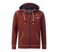Kapuzensweatjacke JAN VANDERSTORM "Sweatjacke JOKORA" Gr. 5XL, rot (rot melange) Herren Sweatjacken (28384759-5XL) rot melange