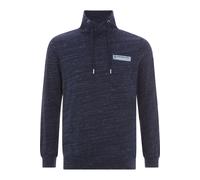 Sweatshirt JAN VANDERSTORM "Sweatshirt KERVIK", Herren, Gr. XL, blau (dunkelblau melange), Obermaterial: 90% Baumwolle CO. 10% Polyester COOLMAX PES(Coolmax)., casual, normal, ohne Ausschnitt, Sweatsh