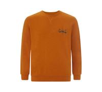 Jan Vanderstorm Comfort Fit Sweatshirt Rundhalsorange, Einfarbig