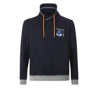 Sweatshirt JAN VANDERSTORM "Sweatshirt JARMUND", Herren, Gr. XXL, blau (dunkelblau), Obermaterial: 65% Baumwolle CO. 35% Polyester PES., casual, normal, ohne Ausschnitt, Sweatshirts, mit elastischem S
