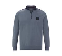 Jan Vanderstorm Comfort Fit Sweatshirt Zipblau, Bedruckt