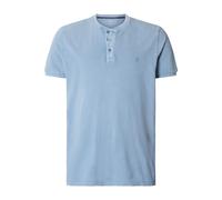 Jan Vanderstorm Comfort Fit T-Shirt Knopfleiste blau, Einfarbig