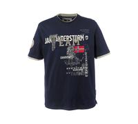 Jan Vanderstorm Comfort Fit T-Shirt Rundhals dunkelblau, Bedruckt
