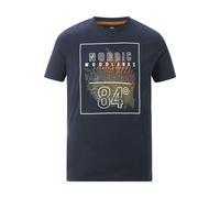 Jan Vanderstorm Comfort Fit T-Shirt Rundhals dunkelblau, Bedruckt