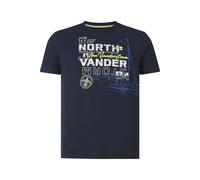 Rundhalsshirt JAN VANDERSTORM "T-Shirt FRIMANN", Herren, Gr. 4XL, blau (dunkelblau), Obermaterial: 100% Baumwolle CO., casual, comfort fit normal, Rundhals, Kurzarm, Shirts (48351659-4XL) dunkelblau