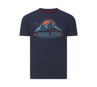Jan Vanderstorm Comfort Fit T-Shirt Rundhals dunkelblau, Bedruckt