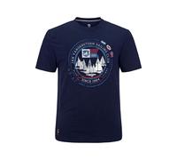 Rundhalsshirt JAN VANDERSTORM "T-Shirt TERNO", Herren, Gr. 6XL, blau (dunkelblau), Obermaterial: 100% Baumwolle CO., comfort fit normal, Rundhals, Shirts Rundhalsshirt (53414731-6XL) dunkelblau