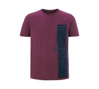 Jan Vanderstorm Comfort Fit T-Shirt Rundhals dunkelrot, Bedruckt