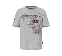 Jan Vanderstorm T-Shirt »SÖLVE« robuster Baumwolljersey, grau