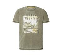 Jan Vanderstorm Comfort Fit T-Shirt Rundhals grün, Bedruckt