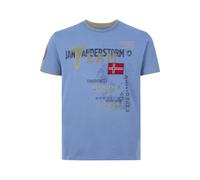 Jan Vanderstorm Comfort Fit T-Shirt Rundhals hellblau, Bedruckt