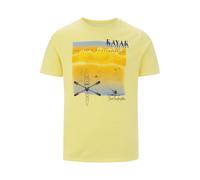 Jan Vanderstorm Comfort Fit T-Shirt Rundhals hellgelb, Bedruckt