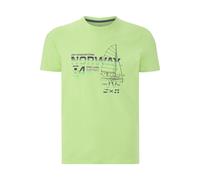 Jan Vanderstorm Comfort Fit T-Shirt Rundhals hellgrün, Bedruckt