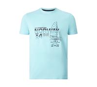 Jan Vanderstorm Comfort Fit T-Shirt Rundhals türkis, Bedruckt