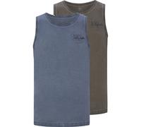 Jan Vanderstorm Comfort Fit Tank Top blau, Bedruckt