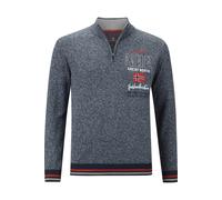 Jan Vanderstorm Comfort Fit Troyer dunkelblau, Meliert