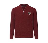 Troyer JAN VANDERSTORM "Pullover RAGNARLOD", Herren, Gr. 4XL, rot (dunkelrot melange), Obermaterial: 100% Baumwolle CO., Pullover Troyer (73333761-4XL) dunkelrot melange