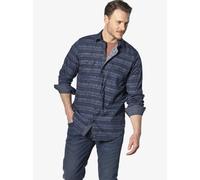 Jan Vanderstorm Comfort Fit Hemd blau, Gemustert