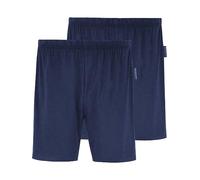 Jan Vanderstorm Herren 2er Pack Kurze Schlafhose Tiemu Set | Pyjama Shorts | Reine Baumwolle | Große Größen L-7xl dunkelblau, 6XL (XXXXXXL) - 76/78