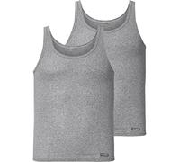 Unterhemd JAN VANDERSTORM "2er Pack Unterhemd SOINI", Herren, Gr. LXL, weit, grau (grau melange), Unterhemden, Aus reiner Baumwolle (87921530-LXL) grau melange