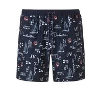Badeshorts JAN VANDERSTORM "Badeshort CORNELIS", Herren, Gr. XXL, weit, blau (dunkelblau bedruckt), Obermaterial: 100% Polyester COOLMAX PES(Coolmax)., Badehosen Badeshorts (29608227-XXL) dunkelblau b