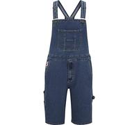 Latzhose JAN VANDERSTORM "Bermuda FOCKO", Herren, Gr. 68, N-Gr, blau, Obermaterial: 75% Büffelleder BL. 23% Polyester COOLMAX PES(Coolmax). 2% Elasthan EL., Hosen (92305913-68) blau