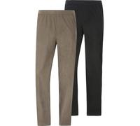 Cordschlupfhose JAN VANDERSTORM "Doppelpack Cordhose HELSTAD", Herren, Gr. 29, N-Gr, blau (schwarz beige), Obermaterial: 100% Polyester COOLMAX PES(Coolmax)., Hosen (37263632-29) schwarz beige