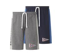 Jan Vanderstorm Herren Doppelpack Jogginghose Haral im Set, Sweat-Hose aus 100% Baumwolle, Kurze Shorts mit Taschen, Trainingshose ist erhältlich in großen Größen L-7XL dunkelgrau, 2XL (XXL) - 60/62