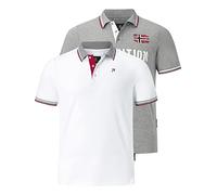 Jan Vanderstorm Herren Doppelpack Poloshirt Johan grau L - 52/54