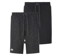 Jan Vanderstorm Doppelpack Sweatbermuda Herren schwarz, XXXL