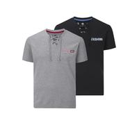 Jan Vanderstorm Herren Doppelpack T-Shirt Mayko grau, 56/58